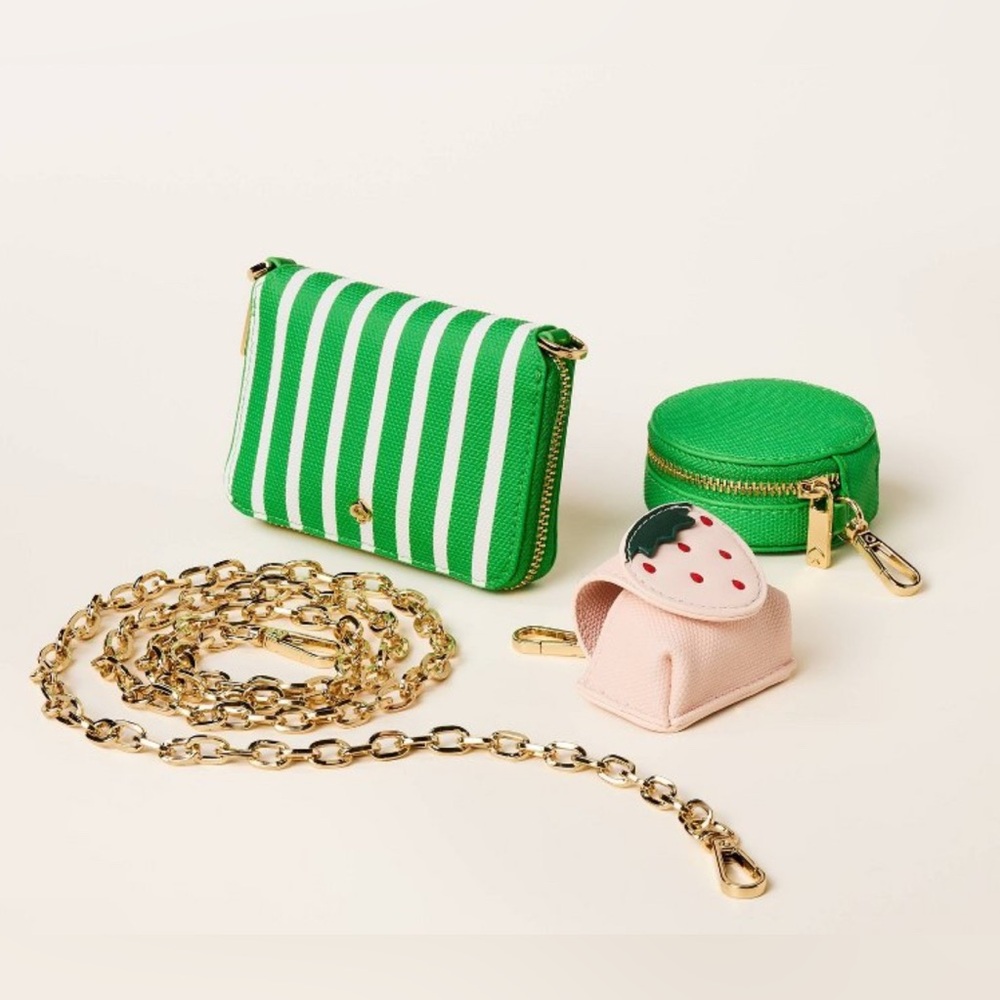 Kate spade x Target stripe mini card holder-3 pieces nwt